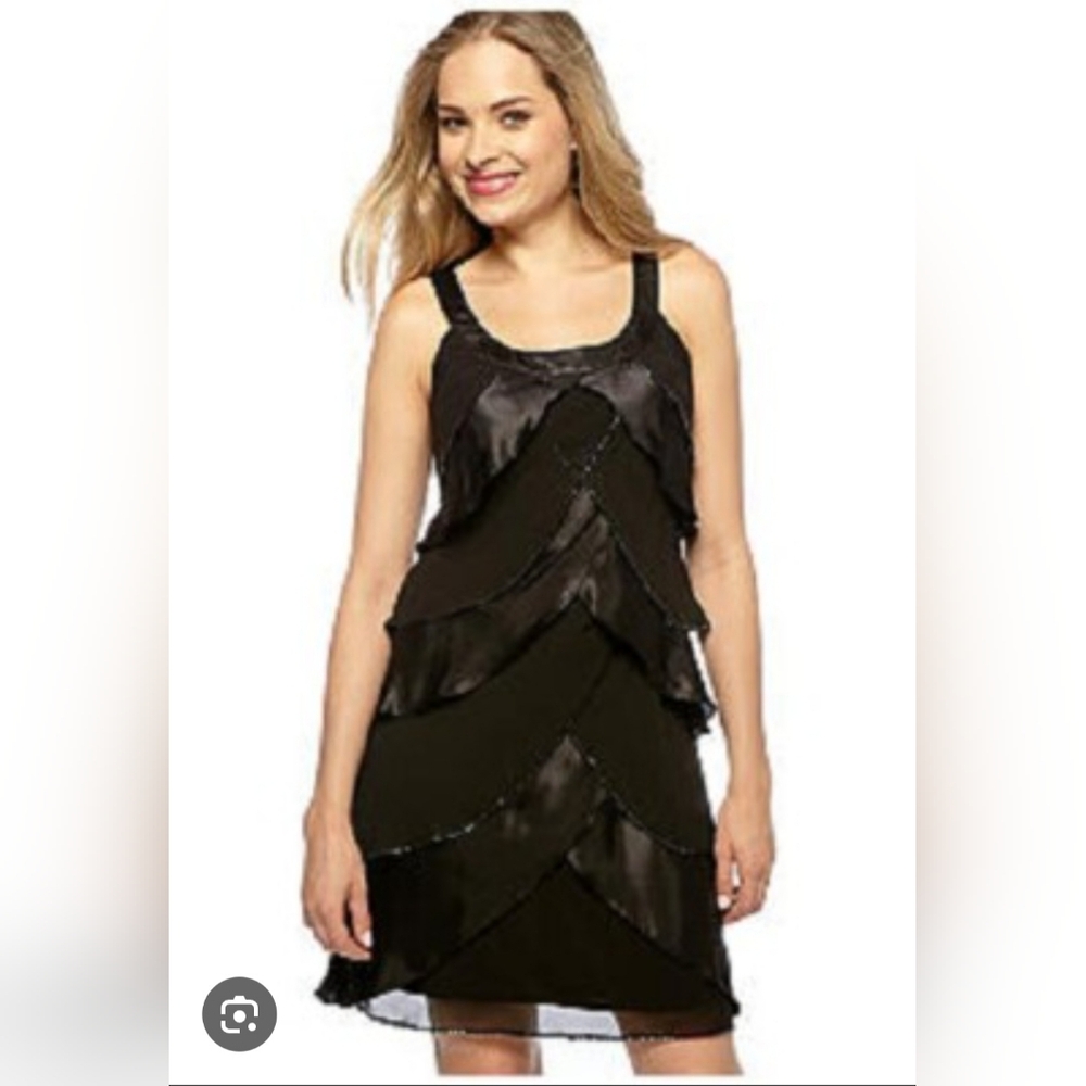 Black Layered Sleeveless Dress